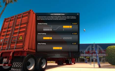 Interface de American Truck Simulator