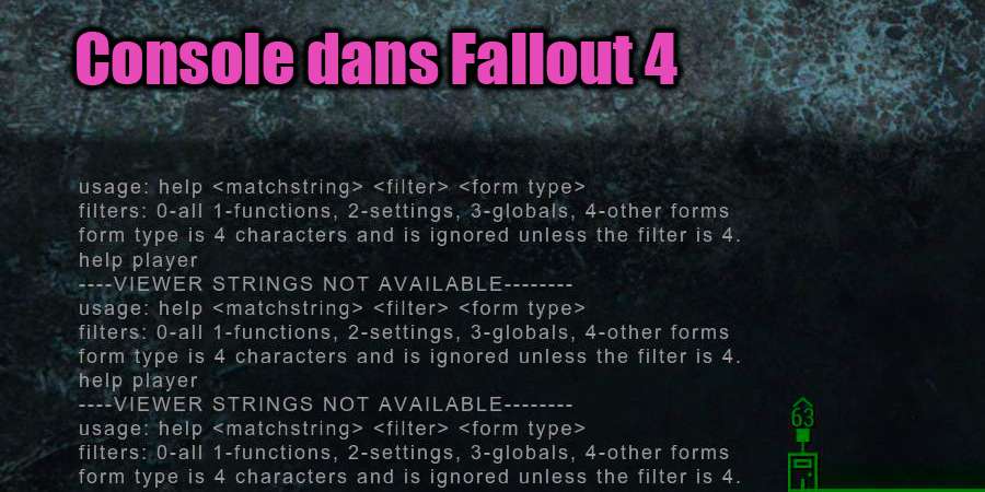 Console dans Fallout 4