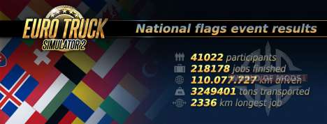 Statistik von der National Flags-Ereignis in Euro Truck Simulator 2