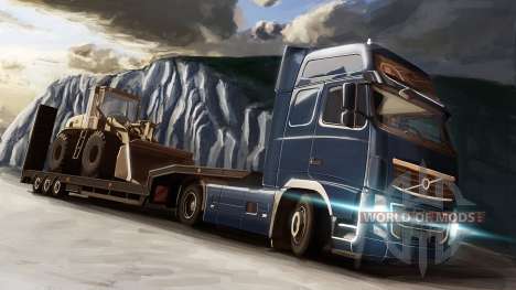 La Volvo et le Bulldozer dans Euro Truck Simulator 2