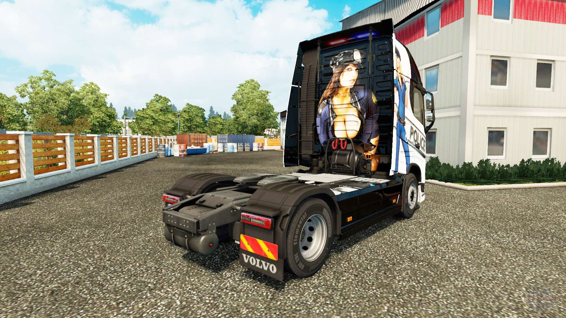 Sexy De Police De La Peau Pour Volvo Camion Pour Euro Truck Simulator 2 3166