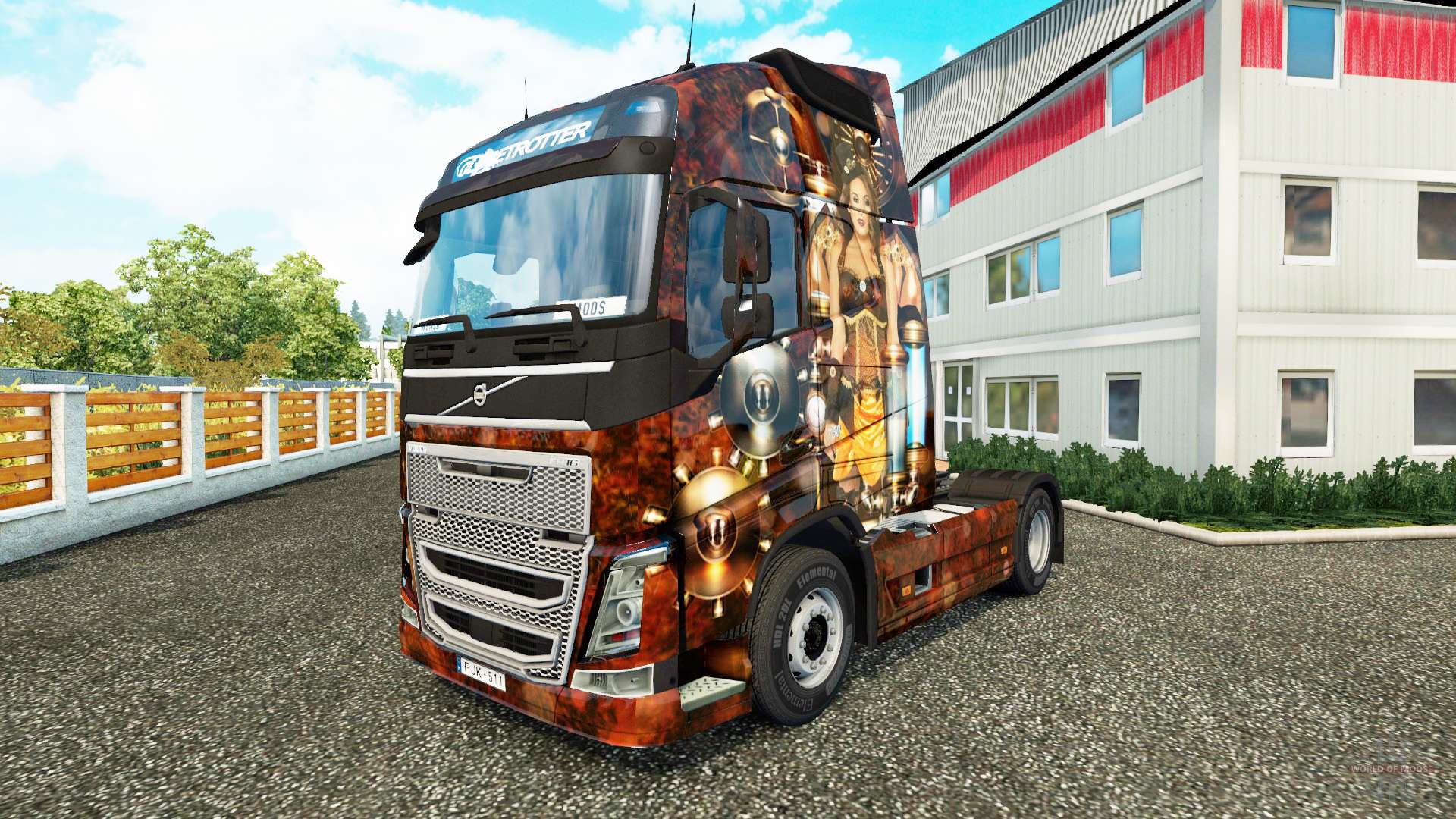 Sexy Steampunk De La Peau Pour Volvo Camion Pour Euro Truck Simulator 2